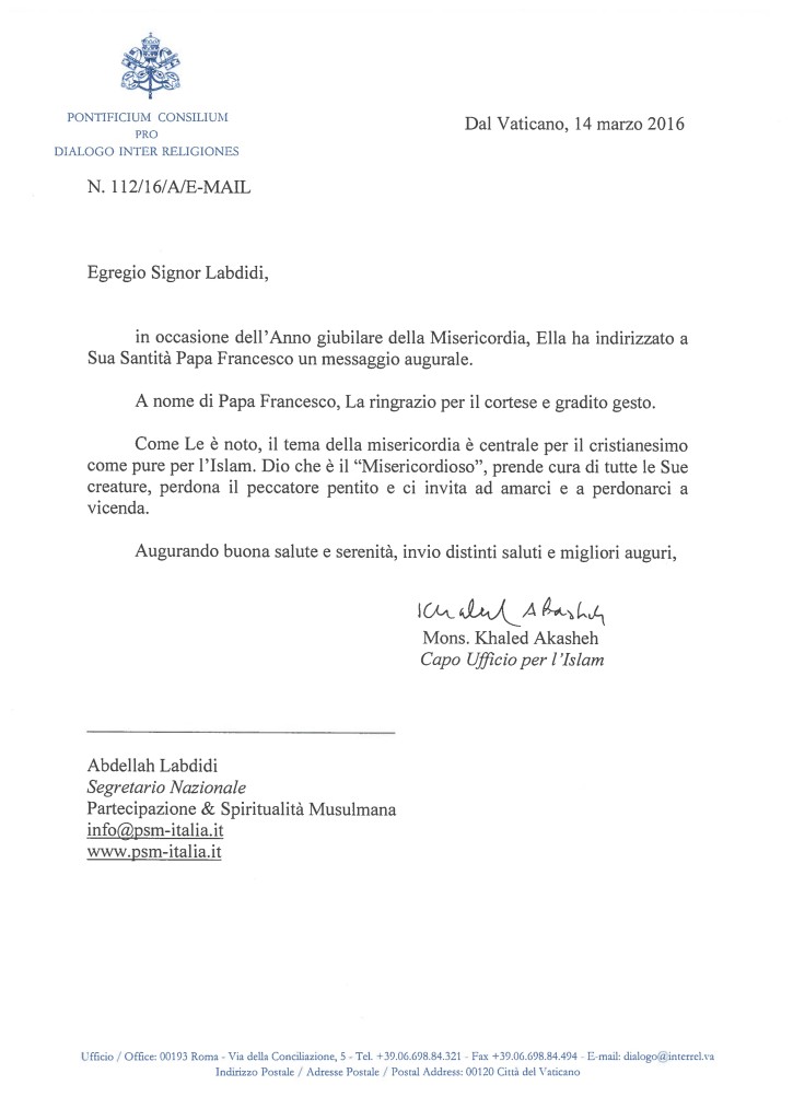 Lettera Vaticano