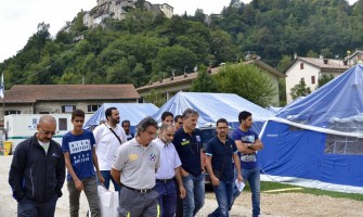 Delegazione PSM in visita alle popolazioni terremotate