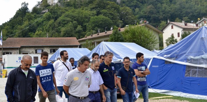 Delegazione PSM in visita alle popolazioni terremotate